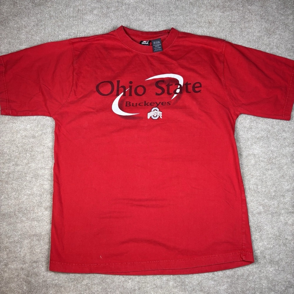 Starter Ohio State Buckeyes Shirt Mens L Red NCAA Football Logo Tee Vintage Y2K